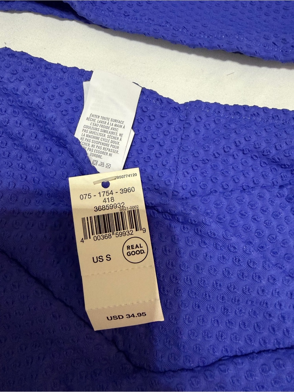 aerie Royal Blue Textured Two-Piece Bikini - Picture 2 of 6